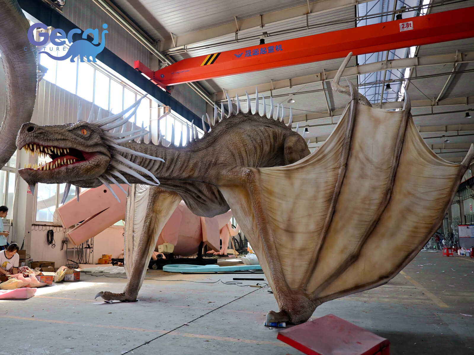 Custom Flying Dragon Animatronic Statue for Hotel