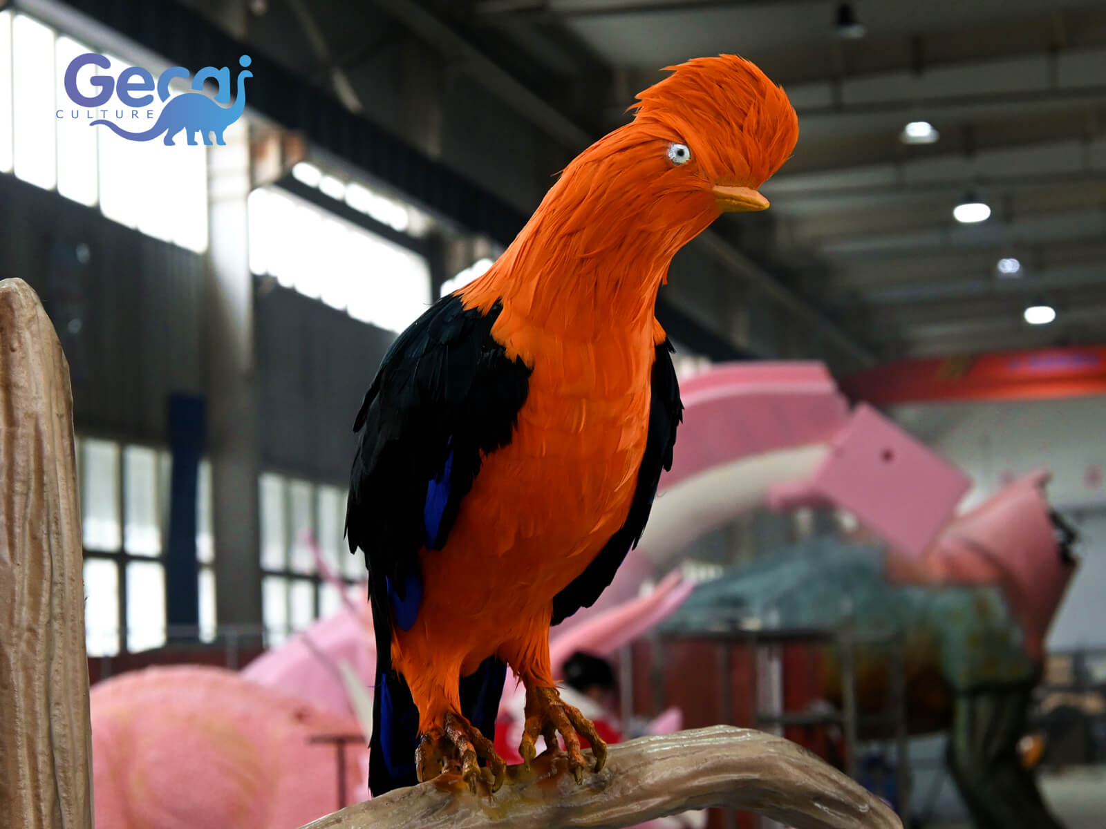 Realistic Animatronic Andean Cock-of-the-Rock for Zoo