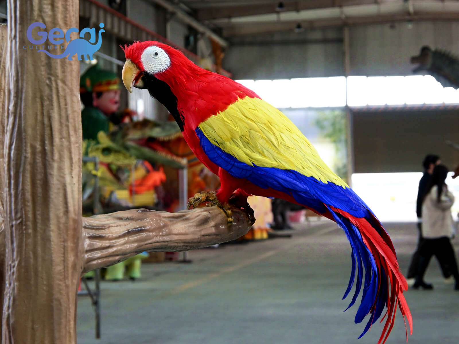 Lifelike Animatronic Macaw Parrot Set for Zoo
