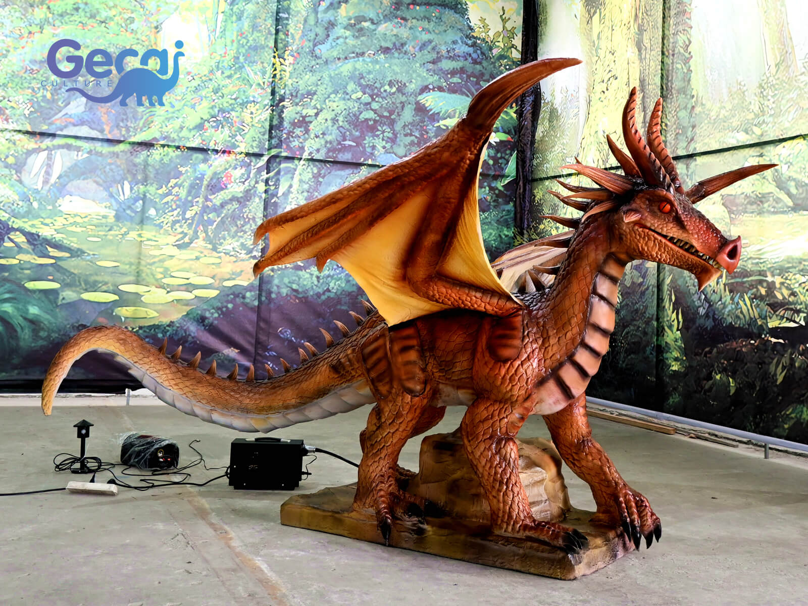 Brown Baby Animatronic Dragon for Exhibition