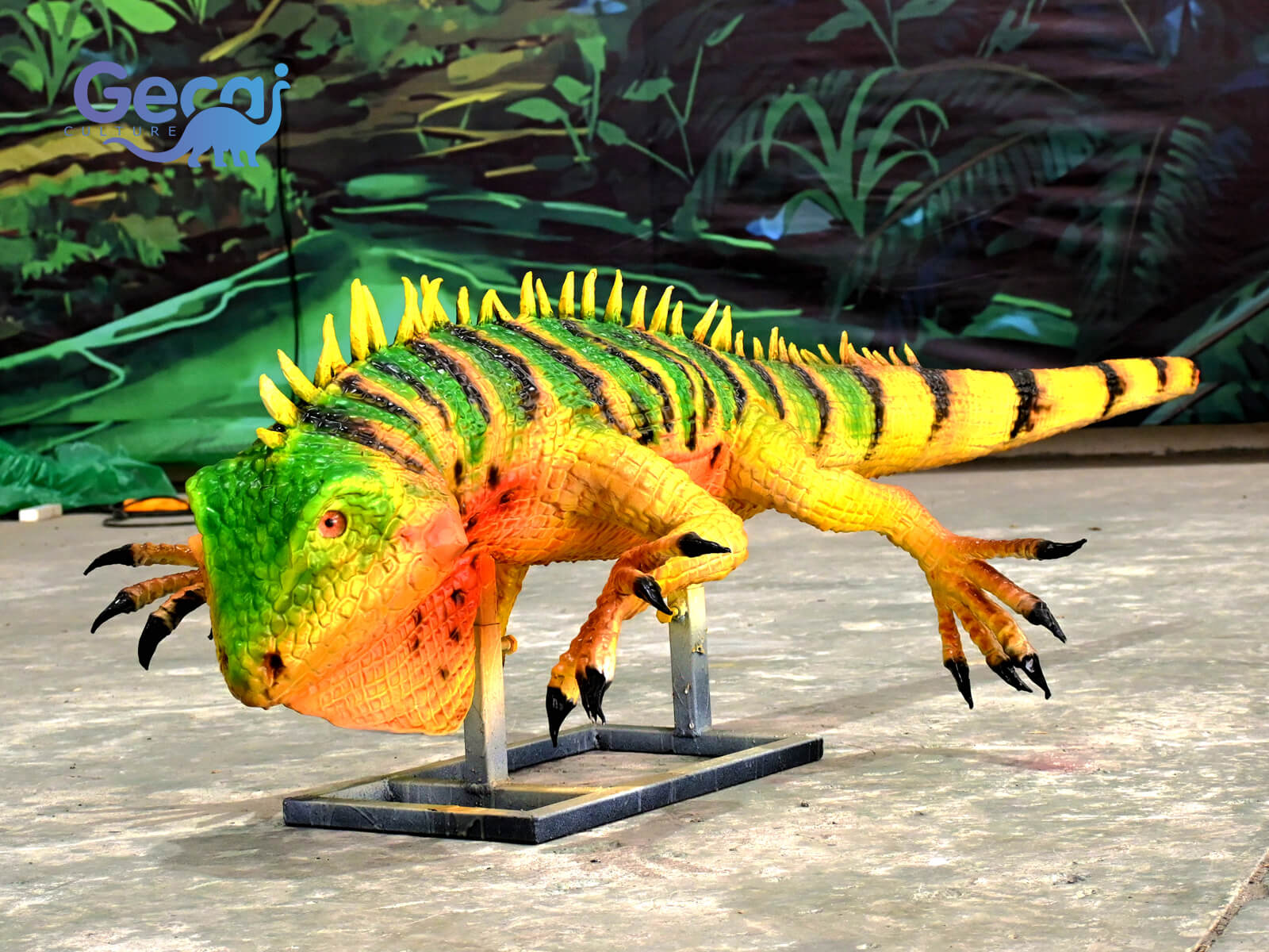 Green Iguana Static Statue for Zoo
