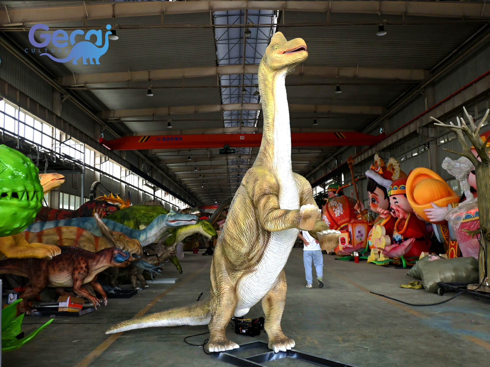 Animatronic Standing Baby Brachiosaurus for Park