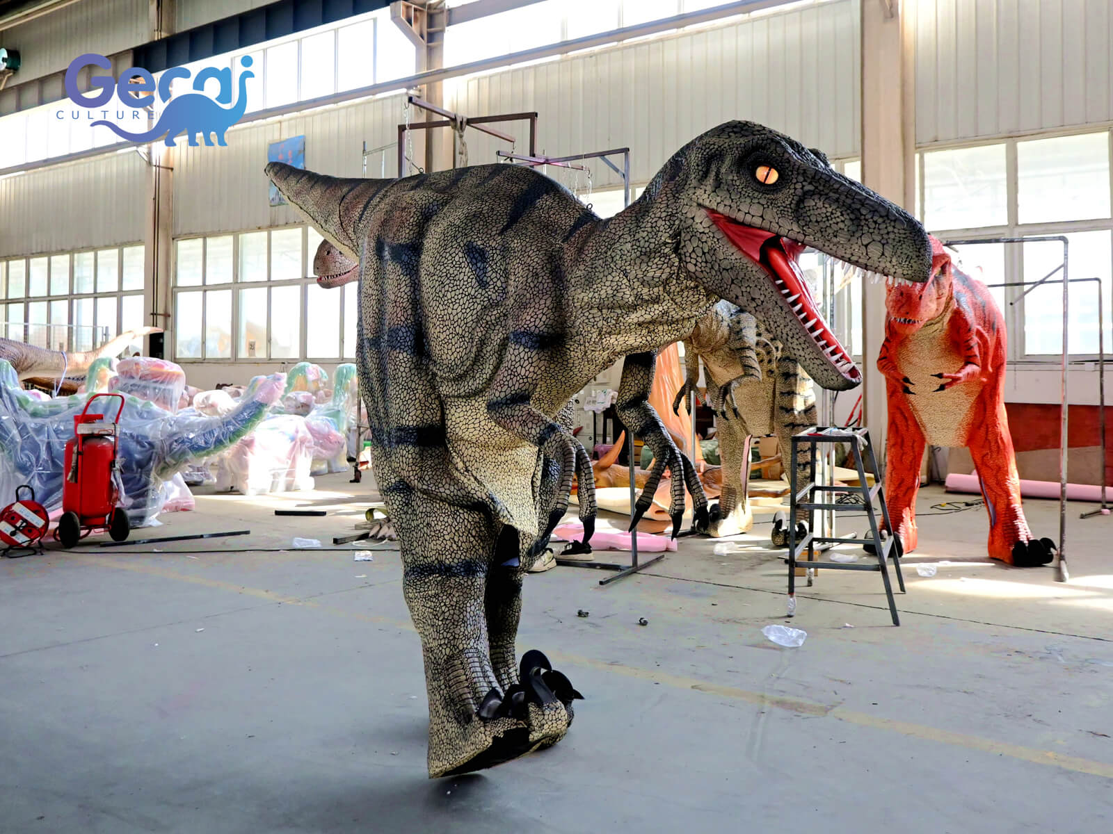 Realistic Raptor Hidden Legs Costume for Events