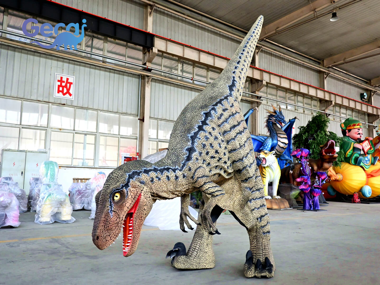 Lifelike Raptor Costume Dinosaur Suit for Party