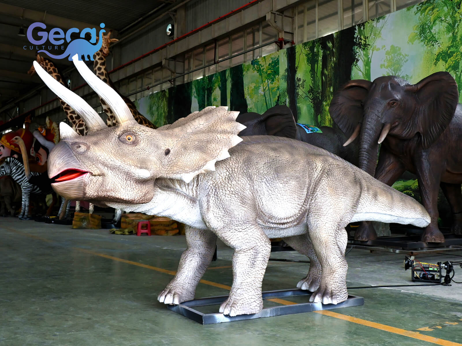 Life Size Triceratops Dinosaur Animatronic for Park