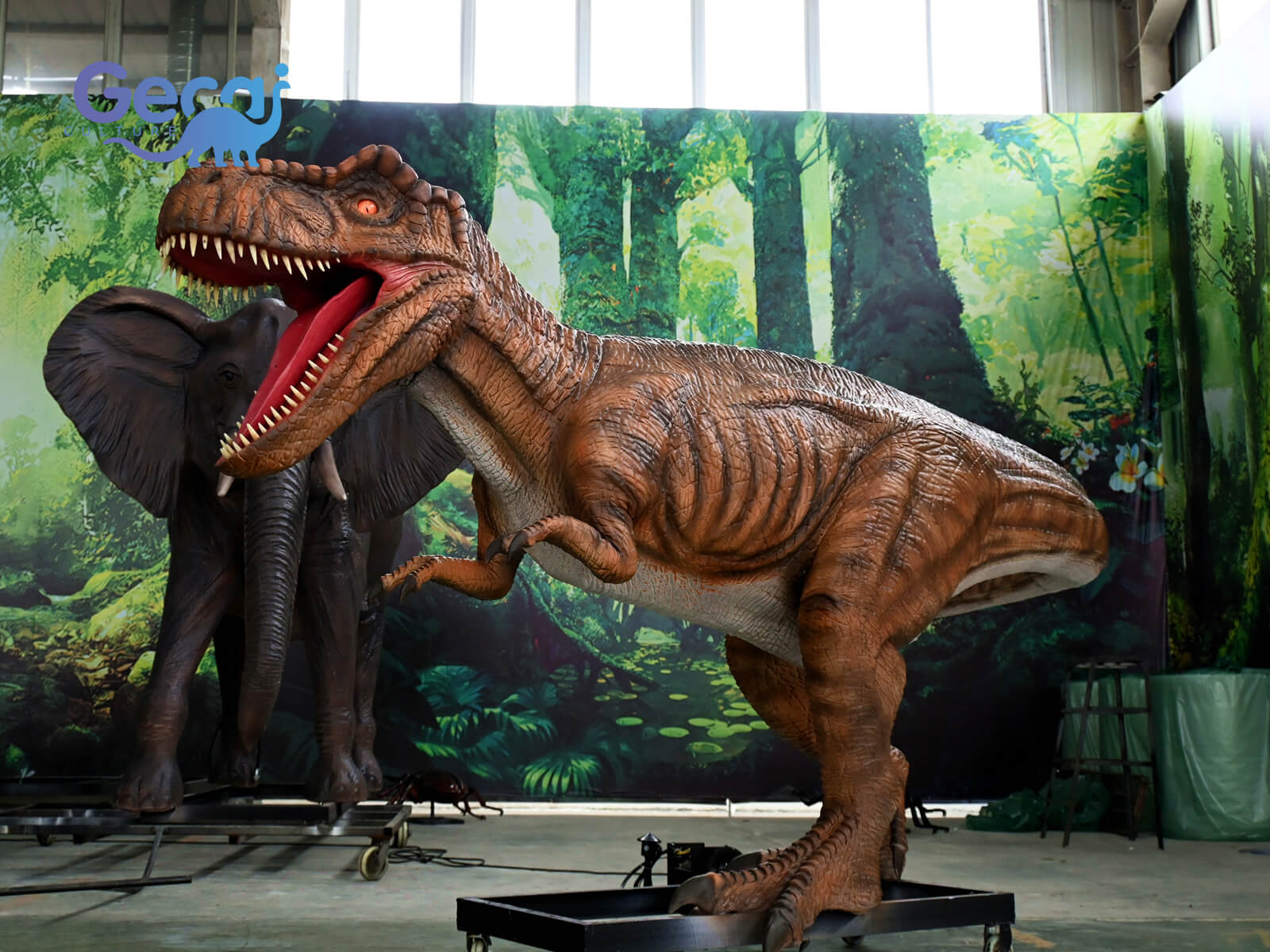 Lifelike Animatronic Tyrannosaurus Rex Statue for Park