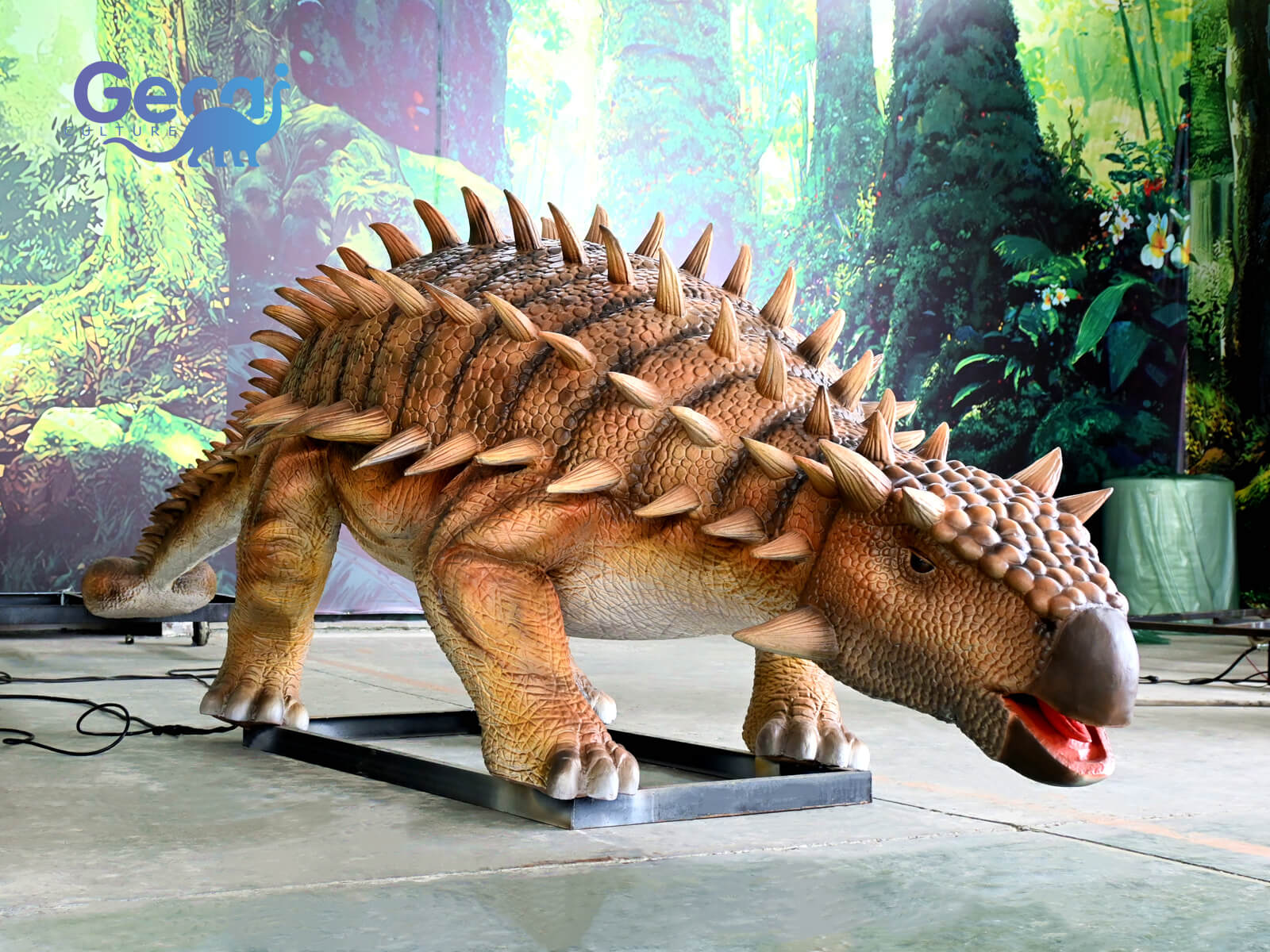 Outdoor Life Size Animatronic Dinosaurs Ankylosaurus for Sale