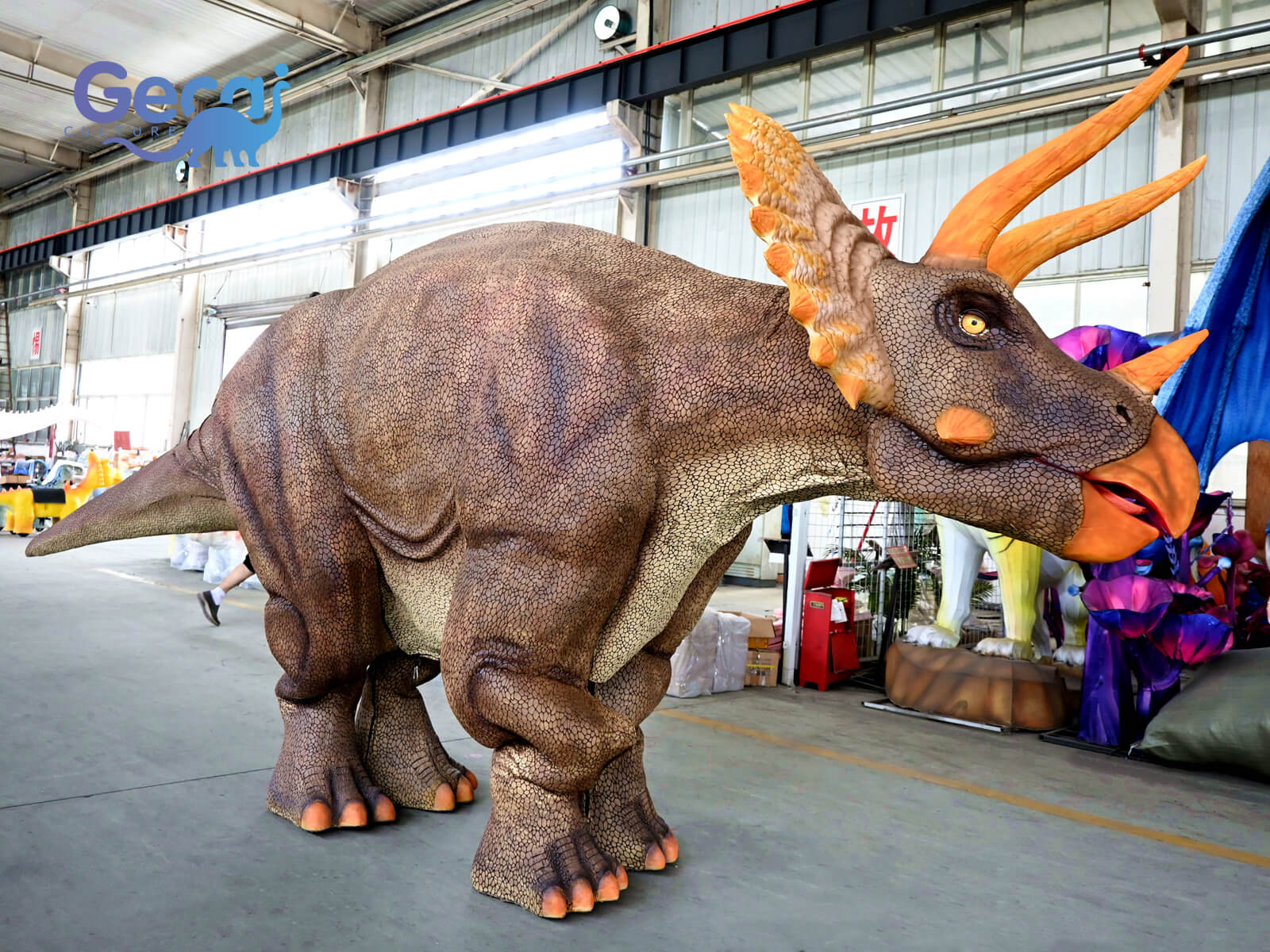 Two-person Realistic Triceratops Costume for Sale