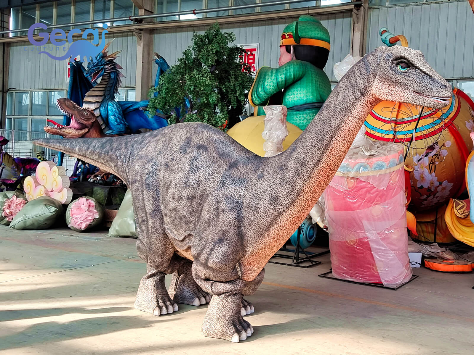 Realistic Two-person Brontosaurus Costume