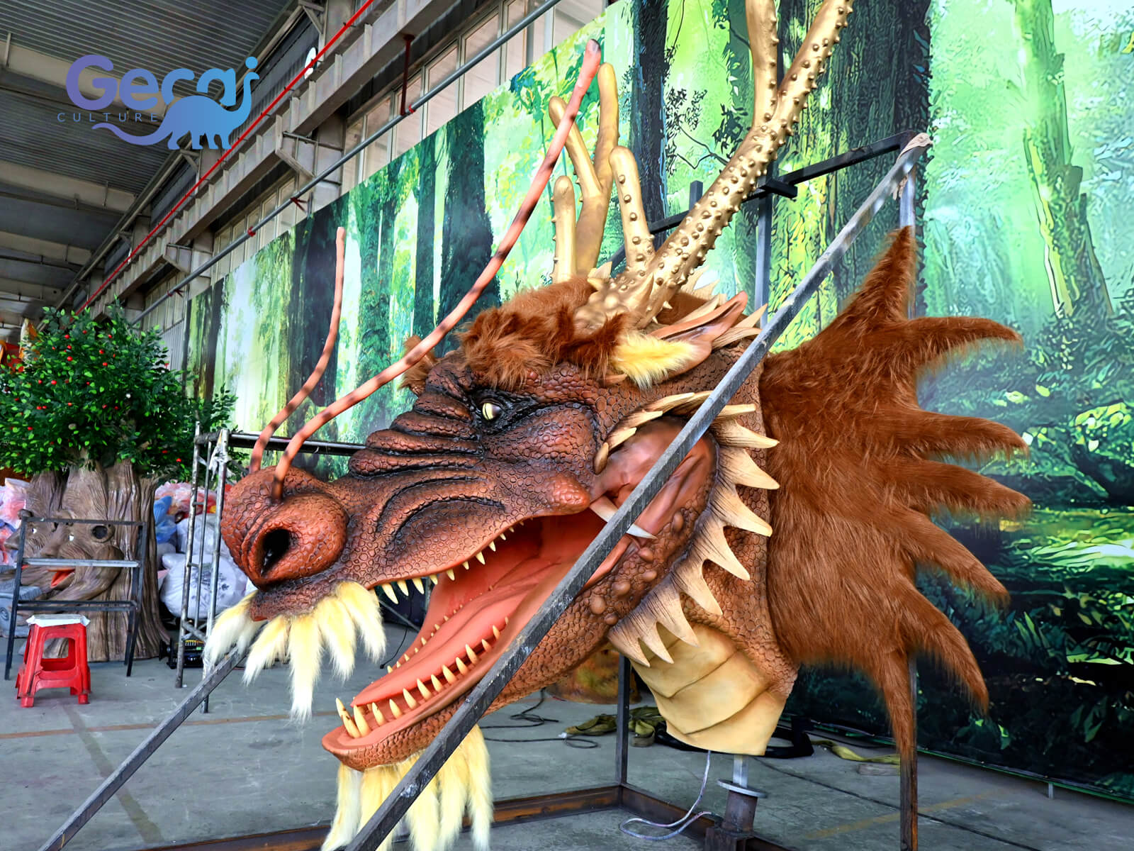 Animatronic Chinese Dragon Head for Exhibition