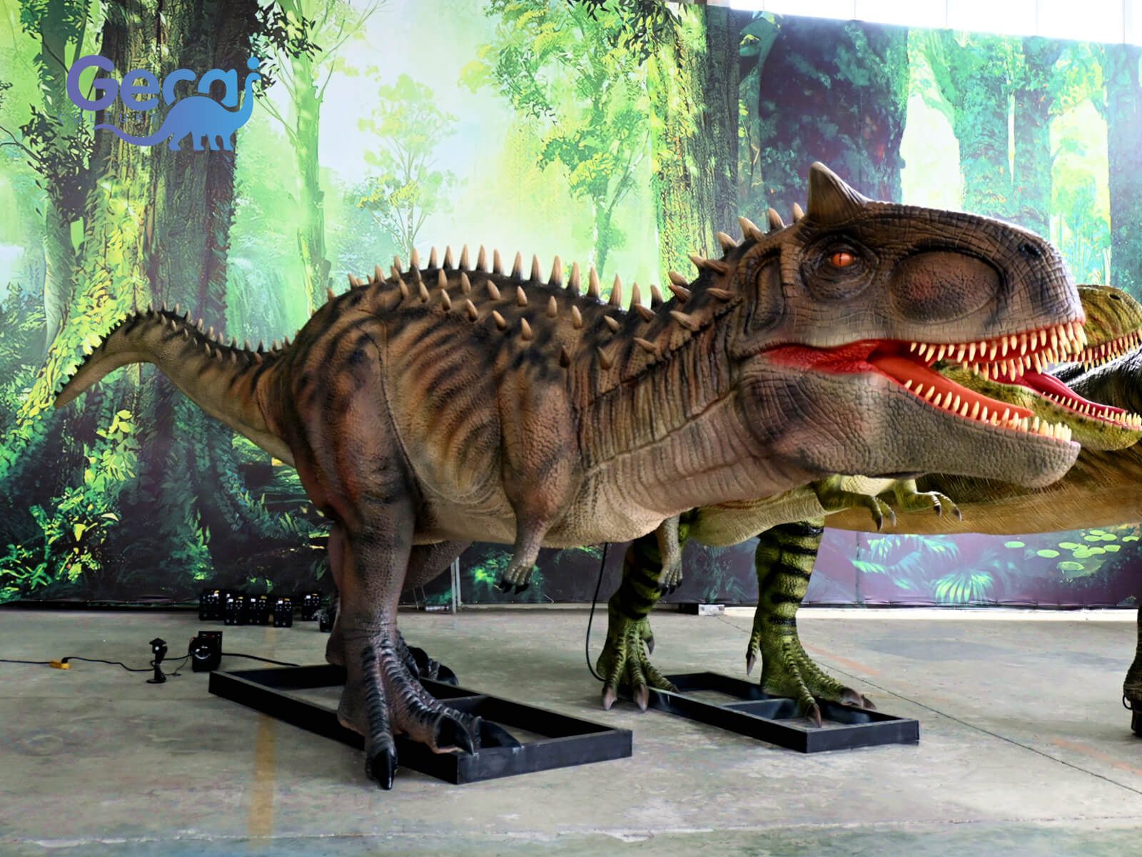 Life Size Theme Park Animatronic Dinosaurs Carnotaurus for Sale