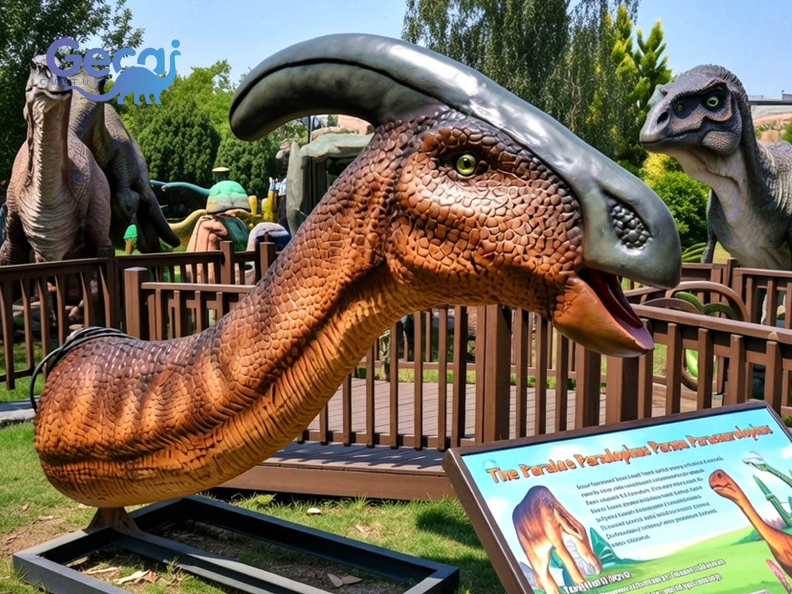 Animatronic Parasaurolophus Head Decoration