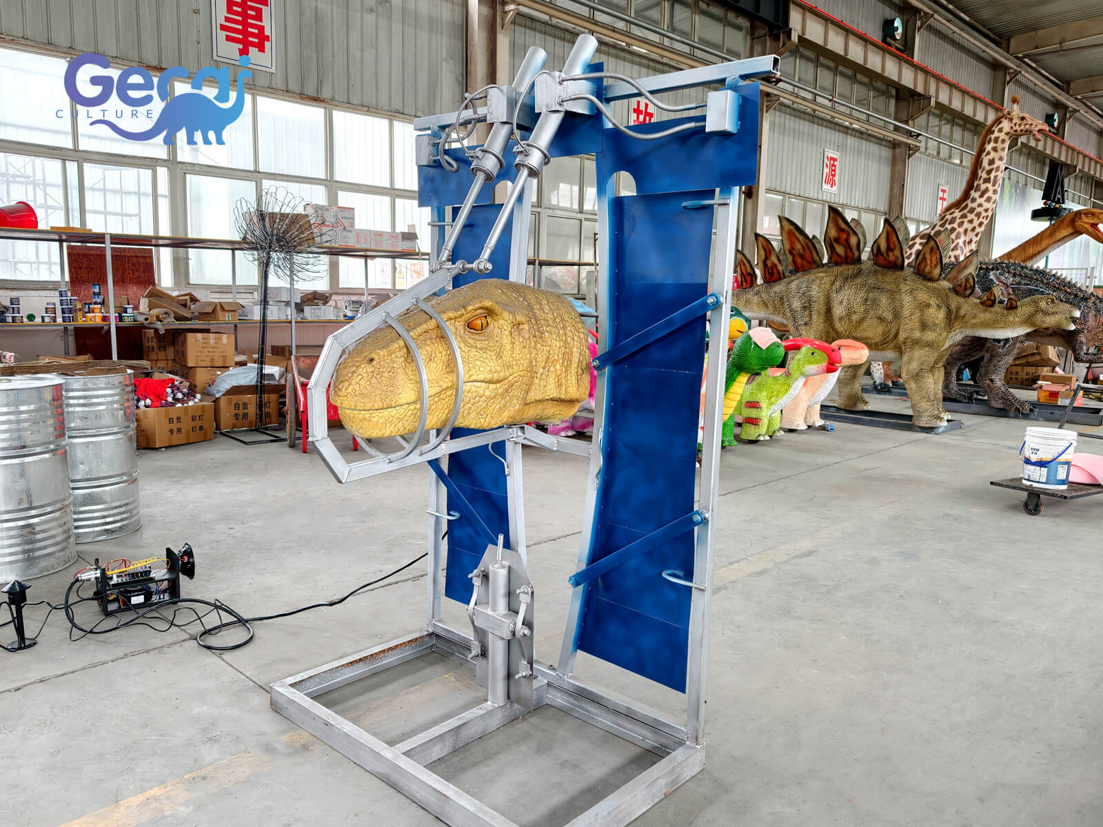 Animatronic Imprisoned Velociraptor for Decoration