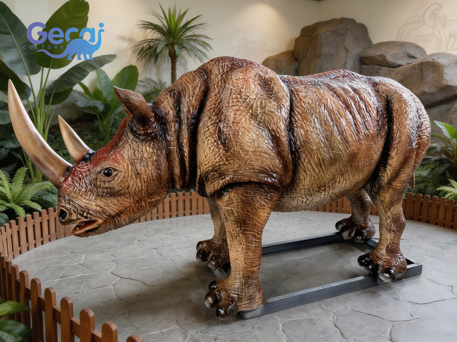Giant Animatronic Rhinoceros for Museum