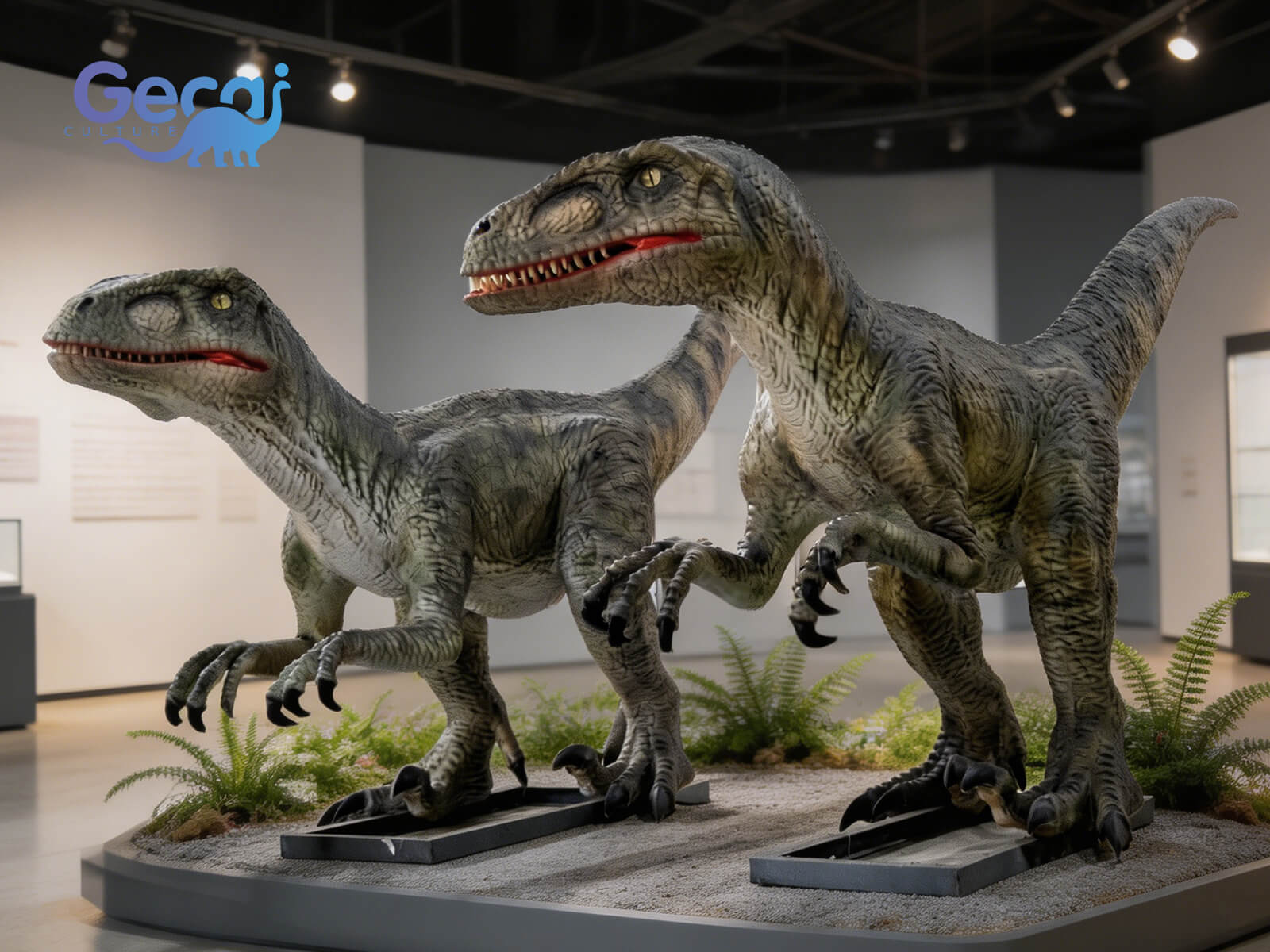 Velociraptor Animatronic Dinosaur Model for Park