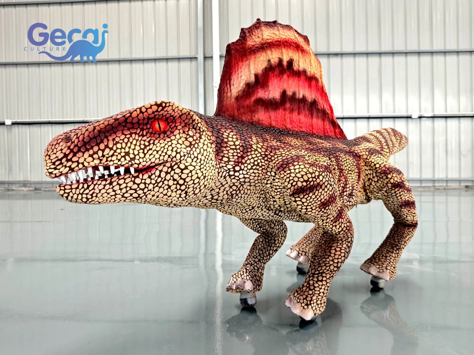 GeCai Culture manufactures advanced robot dinosaurs with realistic walking movement, sound effects, interactive functions, and intelligent control systems for theme parks, exhibitions, museums, and entertainment attractions.