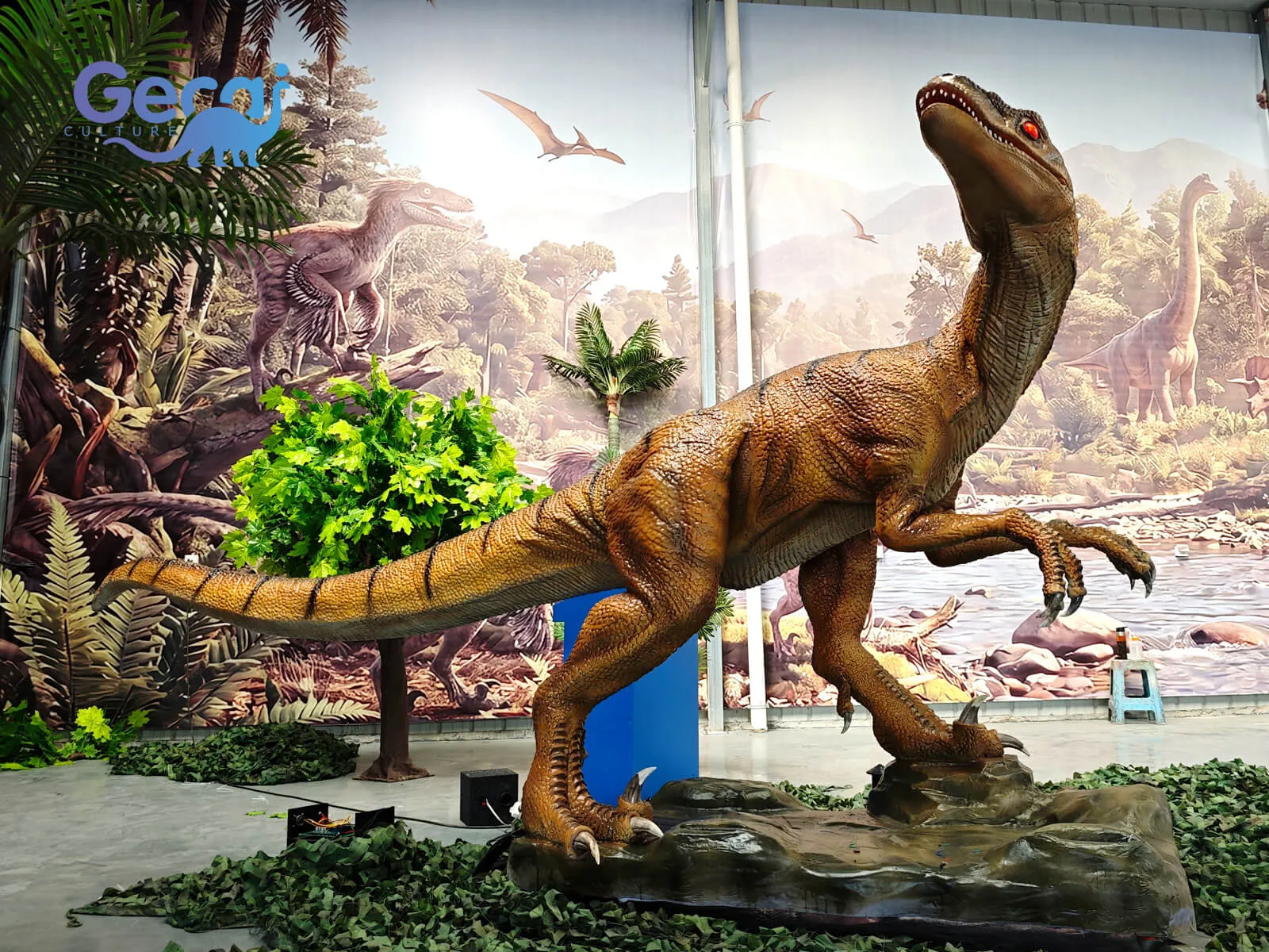 GeCai Culture is a leading animatronic dinosaur manufacturer specializing in realistic animatronic dinosaurs, life size dinosaur models, robotic dinosaurs, and custom dinosaur attractions for theme parks, museums, exhibitions, and entertainment venues worldwide.