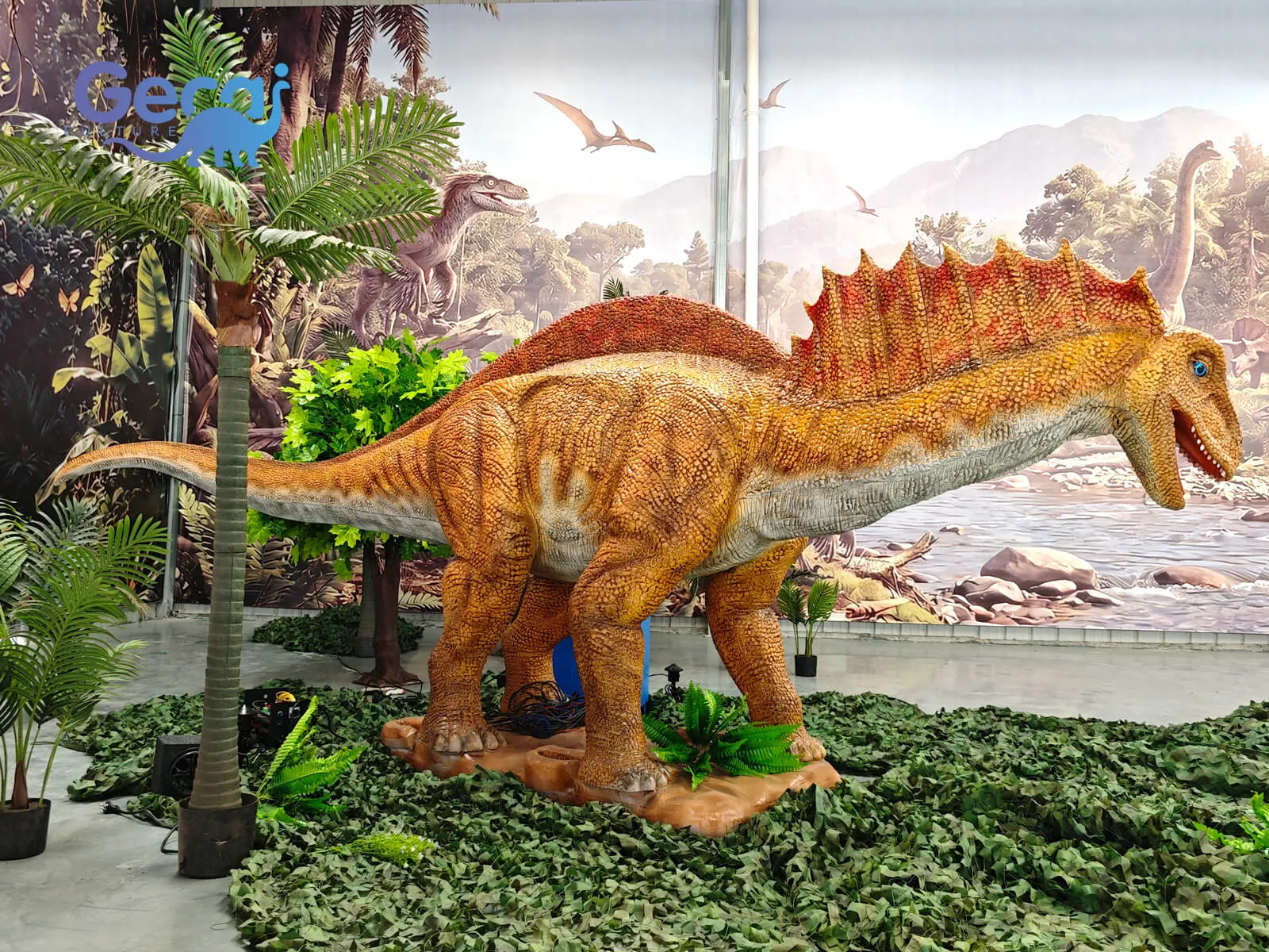 The High Standard Animatronic Amargasaurus is a premium dinosaur display designed for theme parks, museums, and educational exhibitions. Featuring the Amargasaurus's distinctive double row of neck spi...