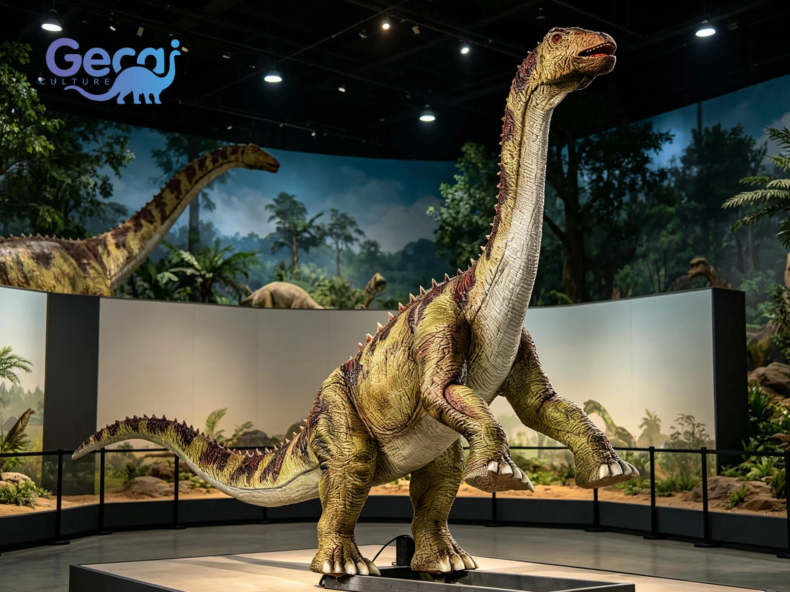 GeCai Culture is a leading animatronic dinosaur manufacturer specializing in realistic animatronic dinosaurs, life size dinosaur models, robotic dinosaurs, and custom dinosaur attractions for theme parks, museums, exhibitions, and entertainment venues worldwide.