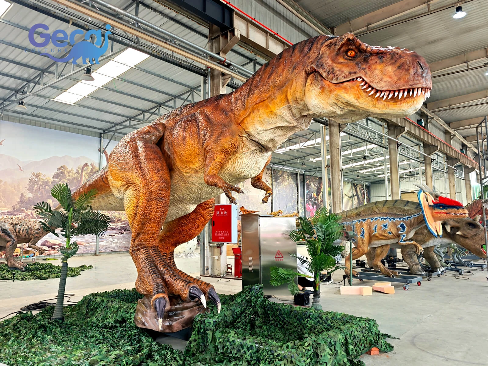 Large Servo Animatronic T-Rex for Theme Parks
