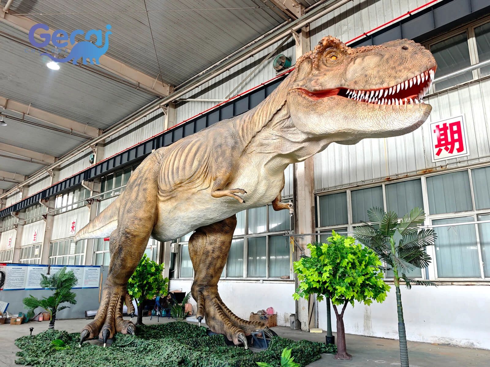 16M animatronic T-Rex for dinosaur parks with giant size, realistic movements and roaring sounds. Custom designs and effects for outdoor attractions.